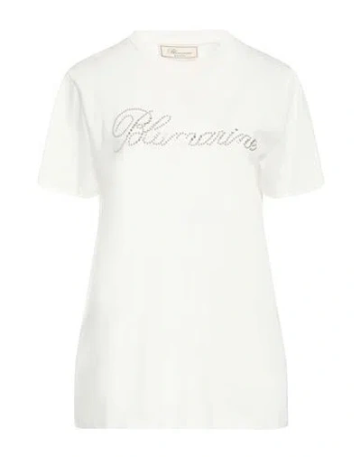 Blumarine Woman T-shirt White Size 8 Cotton