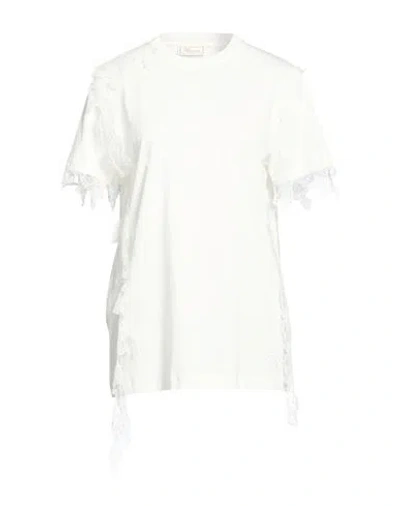 Blumarine Woman T-shirt White Size 8 Cotton
