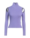 Blumarine Woman Turtleneck Light Purple Size M Viscose, Polyester