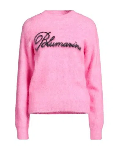 Blumarine Woman Turtleneck Pink Size 8 Polyamide, Alpaca Wool, Elastane