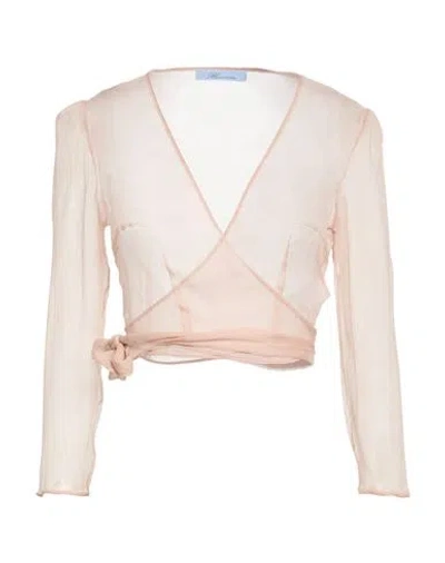 Blumarine Woman Wrap Cardigans Blush Size 8 Silk In Pink