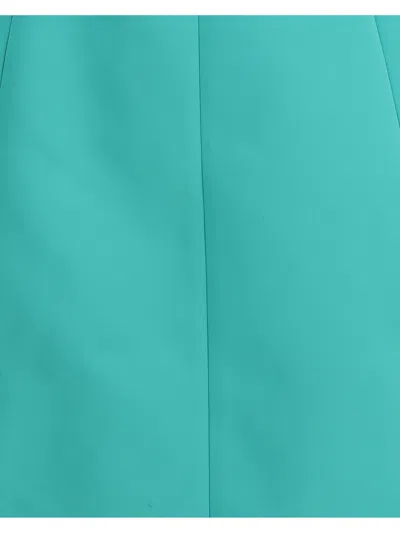 Blumarine Sleeveless Satin Duchesse Dress With Spaghetti Straps In Multicolor