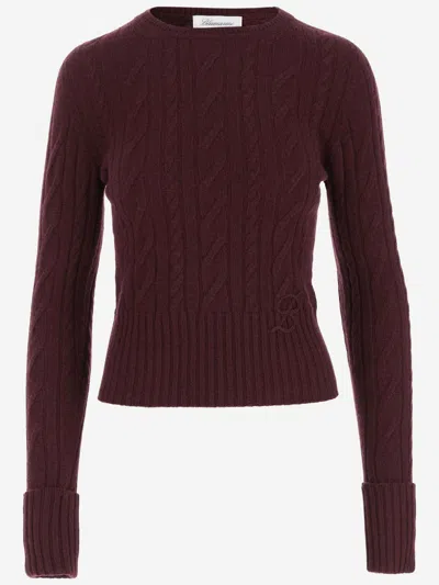 Blumarine Wool And Cashmere Jumper In Red