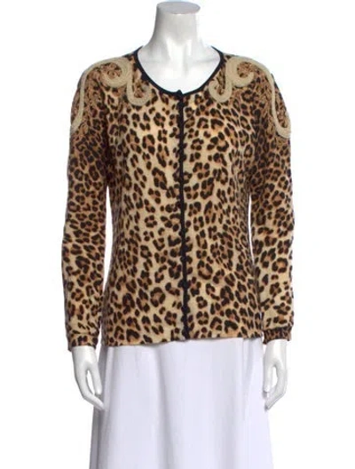 Pre-owned Blumarine Wool Animal Print Sweater In Neutral