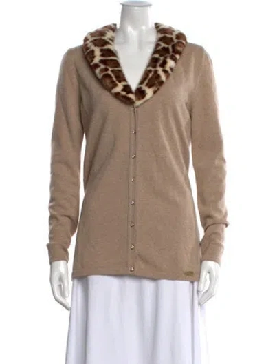 Pre-owned Blumarine Wool Animal Print Sweater In Neutral