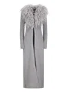 Blumarine Long-sleeved Sweater In Gray