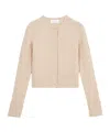 Blumarine Wool Cashmere Cardigan In Nude