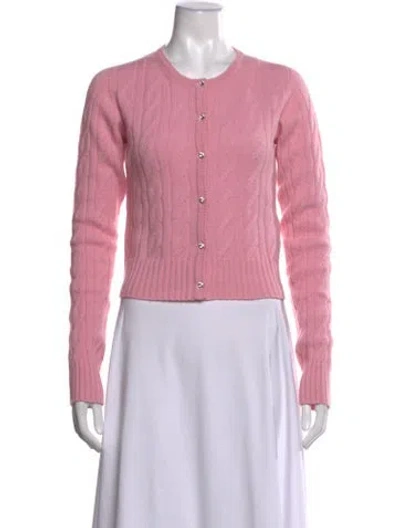 Pre-owned Blumarine Wool Crew Neck Sweater W/ Tags In Pink