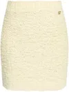 Blumarine Wool Fitted Skirt In Neutrals