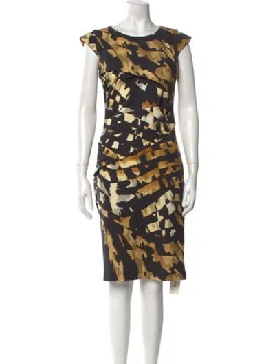 Pre-owned Blumarine Wool Knee-length Dress In Black