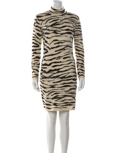 Pre-owned Blumarine Wool Knee-length Dress In Neutral