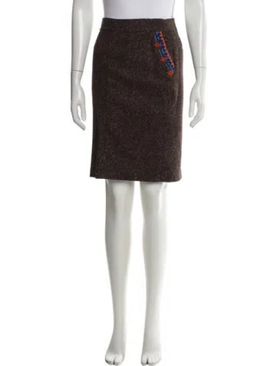 Pre-owned Blumarine Wool Knee-length Skirt In Brown