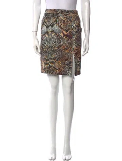 Pre-owned Blumarine Wool Knee-length Skirt In Gold
