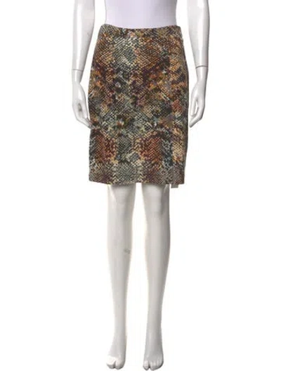 Pre-owned Blumarine Wool Knee-length Skirt In Gold