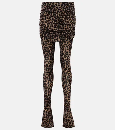 Blumarine Wool Leggings In Beige