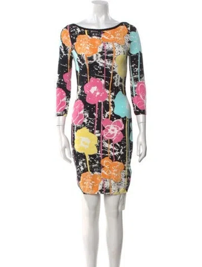 Pre-owned Blumarine Wool Mini Dress In Black