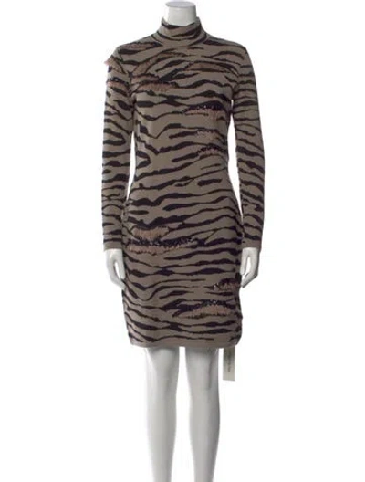 Pre-owned Blumarine Wool Mini Dress In Brown
