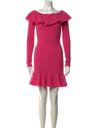Pre-owned Blumarine Wool Mini Dress In Pink