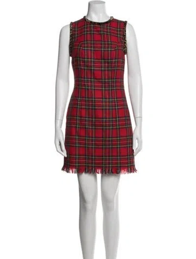 Pre-owned Blumarine Wool Mini Dress In Red