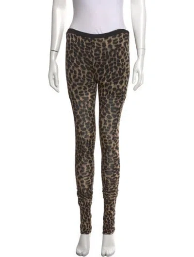 Pre-owned Blumarine Wool Skinny Leg Pants In Brown