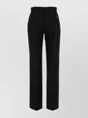 Blumarine Wool Straight Leg Trousers With Belt Loops