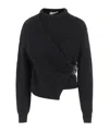 Blumarine Wool Sweater In Black