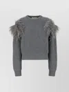 Blumarine Grey Wool Sweater In Gray