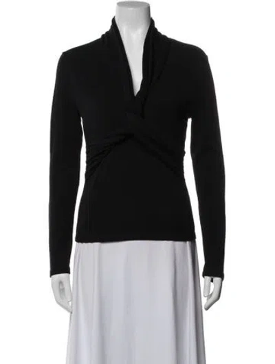 Pre-owned Blumarine Wool V-neck Sweater In Blue