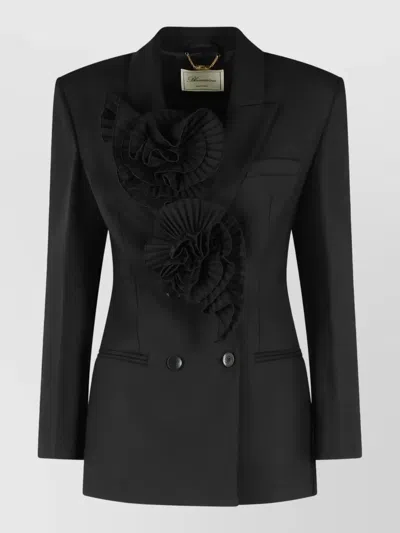 Blumarine Wool-blend Suit Jacket In Black