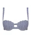Blumarine Openwork Bra Top In Blue