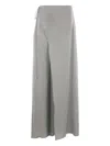 Blumarine Wrap-detail Trousers In Grey