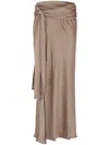 Blumarine Wrapped Maxi Skirt In Neutrals