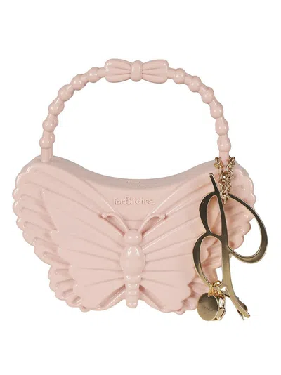 Blumarine X Forbitches Butterfly Pendant Tote Bag In Pink