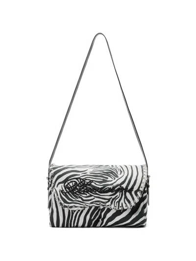 Blumarine Zebra-print Shoulder Bag In Multi