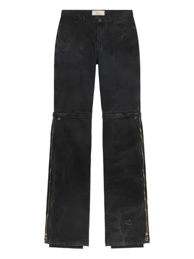 Blumarine Zip-detailing Trousers In Black