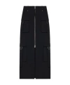 Blumarine Zip-fastening Maxi Skirt In Black