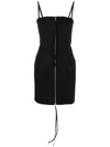 Blumarine Zip-up Sleeveless Mini Dress In Black