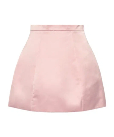 BLUMARINE DUCHESS-SATIN MINI SKIRT