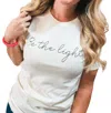 Blume + Co. Be The Light Tee In White In White