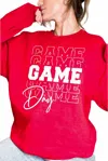 Blume + Co. Game Day Repeat Graphic Sweatshirt In Red In Red
