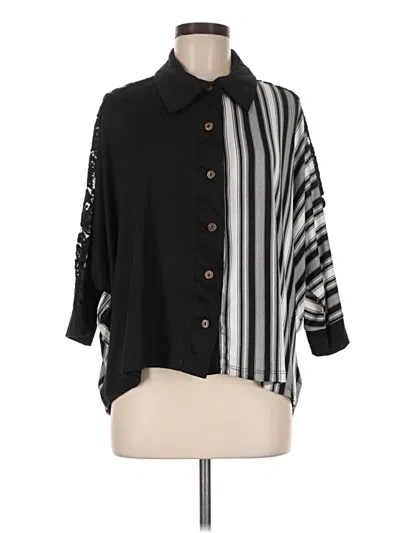 Pre-owned Blumin 3/4 Sleeve Blouse In Black