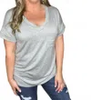 Blumin Basic Oversized Fit Tee In Grey In Gray