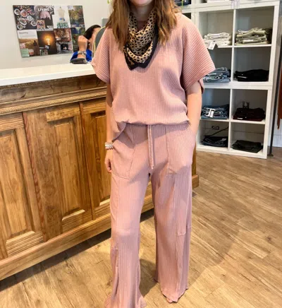 Blumin Bella Loungewear Set In Taupe In Pink