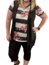 Blumin Lace Detail Cardigan In Black In Black