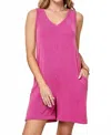 Blumin Ribbed V-neck Romper In Pink In Pink