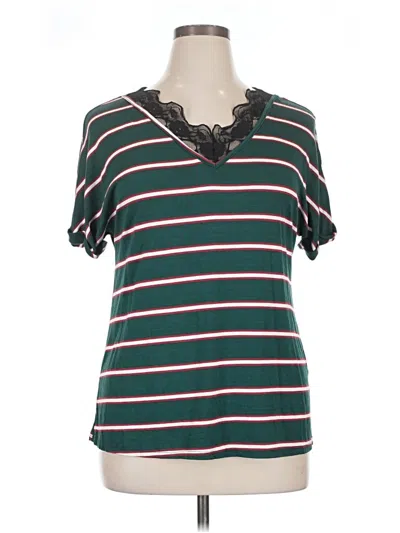 Pre-owned Blumin Short Sleeve Top Green V-neck Tops