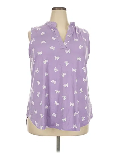 Pre-owned Blumin Sleeveless Blouse In Purple