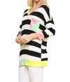 Blumin Striped & Tie Dye Top In Multi In Multi