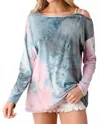 Blumin Tie Dye Strappy Top In Blue In Multi