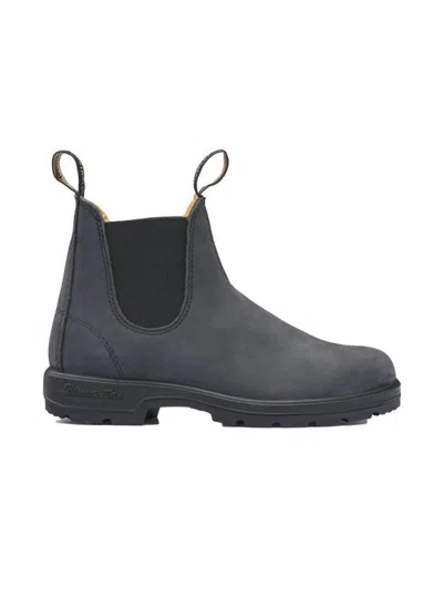 BLUNDSTONE BLUNDSTONE - NABUK ELASTIC SIDED BOOT LINED BLACK 587